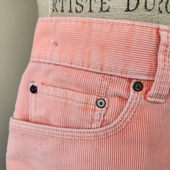 pink corduroy cutoff shorts - Picture 3 of 11